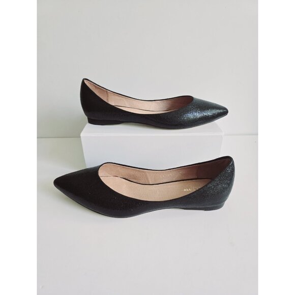 ALL BLACK Shoes - ALL BLACK Footwear Leather Slip On Pointed Toe Leather Ballet Flats Shoes 40 9.5